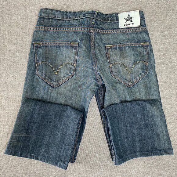 Vintage Levi's Black Star Bootcut Denim Jeans Men's 32 x 28 Blue Japan VTG - Picture 6 of 15